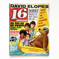 1972 16 Magazine • David Cassidy • Osmonds • Jacksons • Estrada • Color Pin-ups