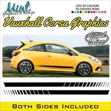 VAUXHALL CORSA Side Stripes Decals Stickers VXR Sting Graphics FREE P&P 008