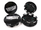 2015-2024 Cadillac Escalade Black Center Caps 19333201 w/ Chrome Logo Qty 4 OEM
