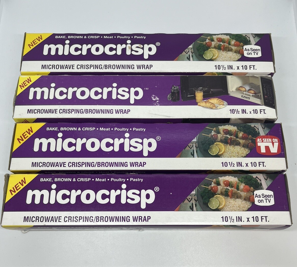 4 Boxes Microcrisp Microwave Crisping Browning Wrap As Seen On TV 10.5