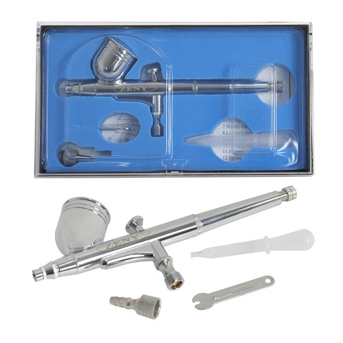 Kit aérographe avec compresseur double action pistolet aérographe pour maquillage, peinture, tatouage - Photo 7 sur 7