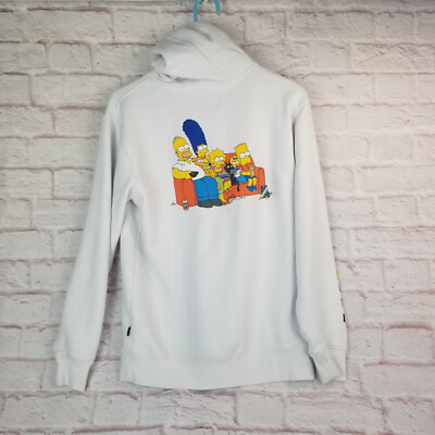 Vans X The Simpsons Family Collab Womens Pullover Hoodie White Size Small |  eBay