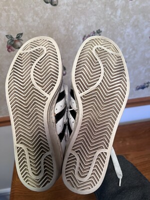 Adidas Pro Model White With Blue Stripes Made In France