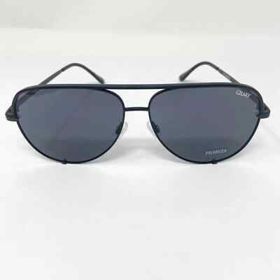 Quay Australia High Key Polarized Sunglasses Black Smoke - New