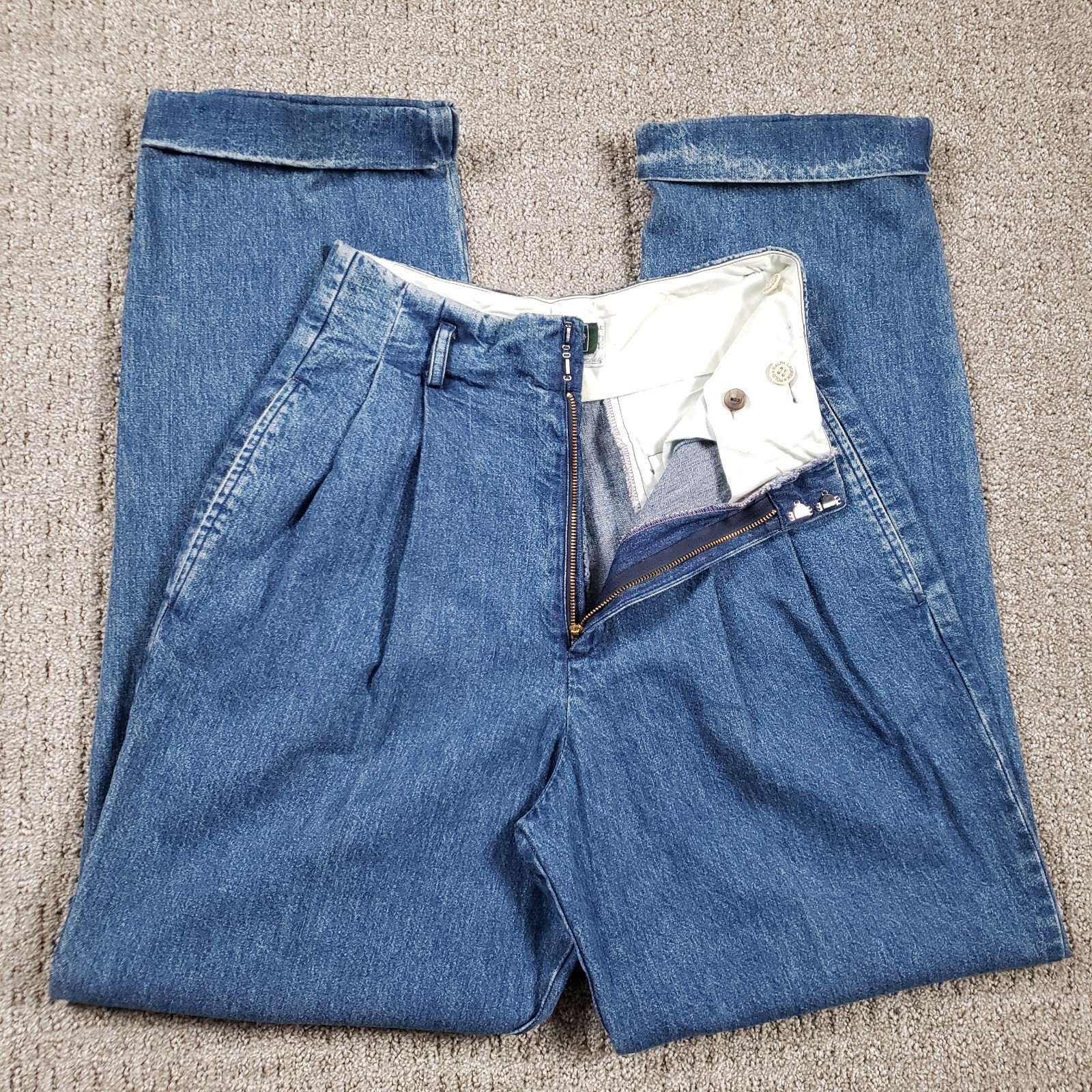 Vintage Ralph Lauren Country Jeans Rare Sample Womens 30x31 Pleated High Rise image 4