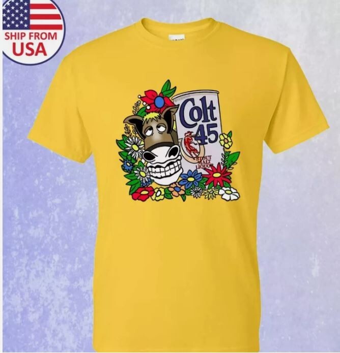 Colt 45 Donkey Jeff Spicoli Men_s DAISY T-shirt Size S-5XL | eBay