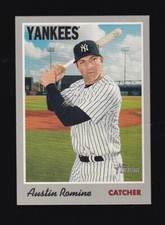 2019 Topps Heritage Austin Romine #82 New York Yankees