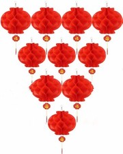 ASIAN HOME Red Paper Lantern Hanging Lanterns for Chinese Spring Festival,...