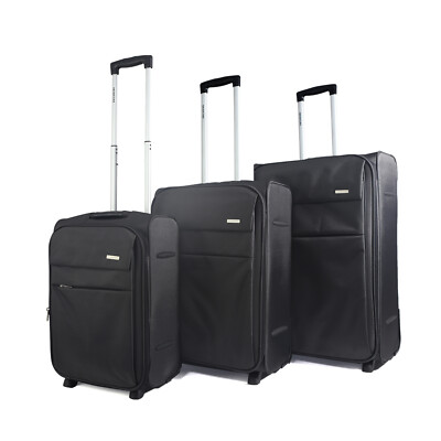 Newcom Weichschalenkoffer / Weichgepäck-Trolley / Stoffkoffer Erweiterbar