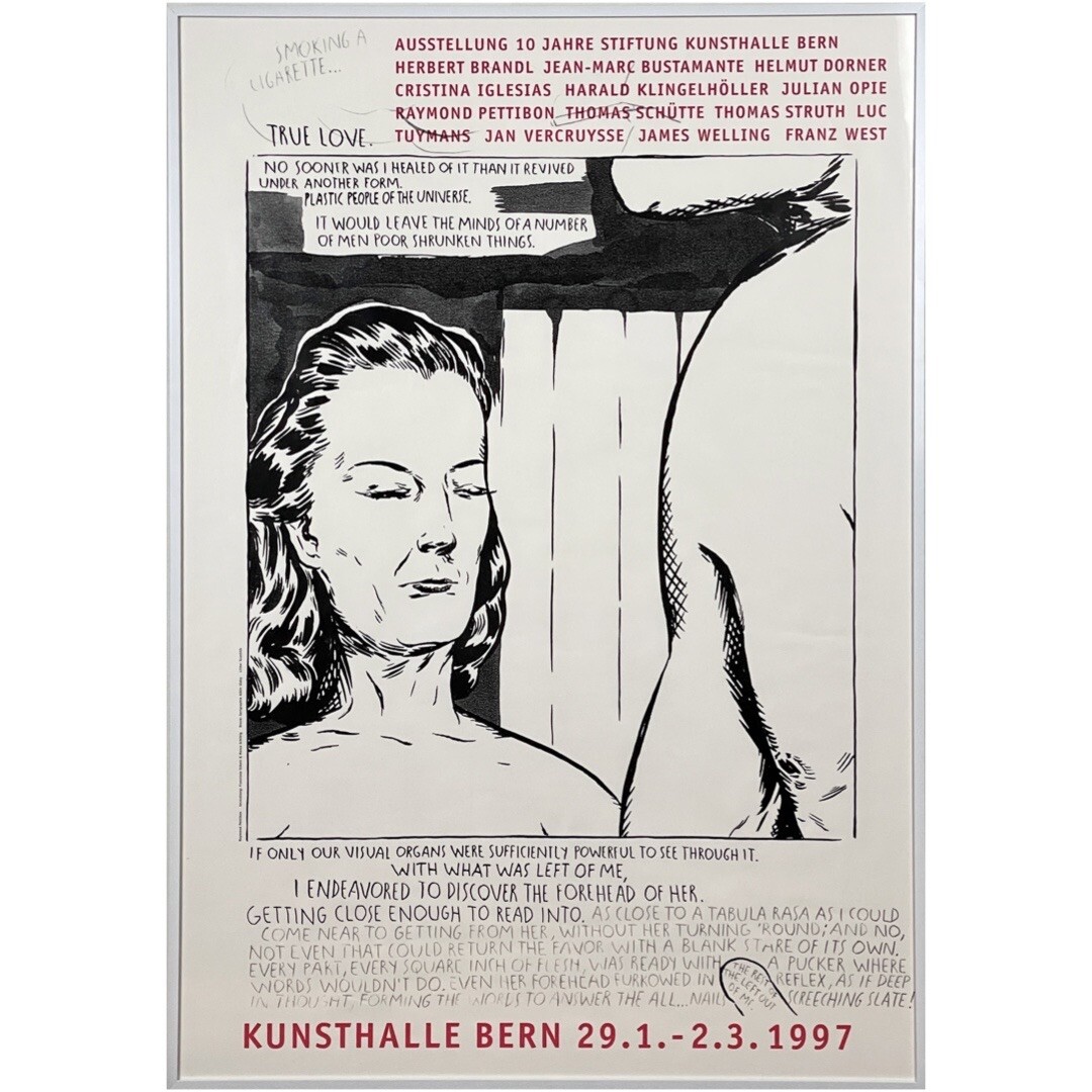 Raymond Pettibon - Large Vintage 1997 Swiss Group Exhibition