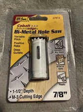 NEW Ivy Classic Cobalt 7/8” BI-METAL Hole Saw Wood, Mild Steel, Plastic
