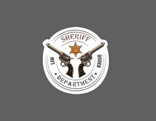 Sheriff Sticker Law Order Waterproof Western Country Gift New Sheriff Sticker Law Order Waterproof Western Country Gift New