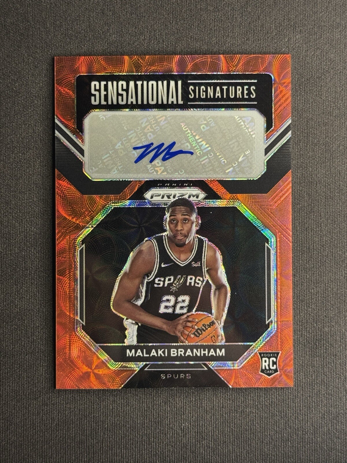 2022-23 Panini Prizm Sensational Signatures Choice Malaki Branham Rookie Auto RC