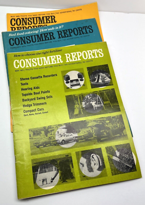 #ad #ad Vintage Consumer Reports Magazines Lot of 3 May 1965 May 1971 February 1973 $18.99