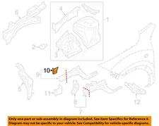 NISSAN OEM 11-17 Juke Fender-Outer Rail Outer Plate Left 751F71KA0A