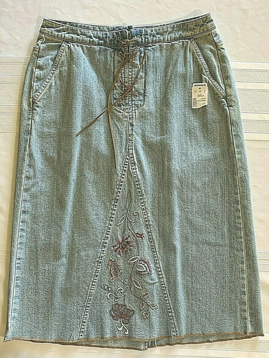 Share 126+ kohl's denim skirt super hot dedaotaonec