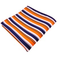 SchöNes Einstecktuch In Orange Lila Schwarz Weiß Gestreift - Tuch 100% Polyester