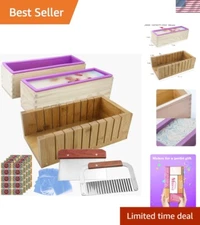 Versatile Soap Making Molds with Slicer, Shrink Wrap & Labels - Perfect for All