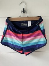 Eddie Bauer Youth Sz Large 14/16 Swim Shorts Bottoms Stripes Multicolor Lined