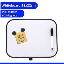 Whiteboard Pinnwand Magnettafel Schreibtafel kleine Tafel + 1 Marker + 2 Magnete