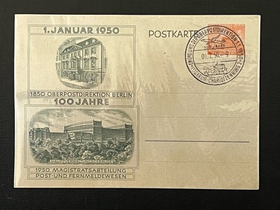 Germany 1950 Cachet FDC Honoring 100 Years Post Office 5B307