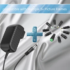 5V Adapter for Skylight,LOOFII,AEEZO,Nixplay,Aura,Aluratek,HP 10' Picture Frame