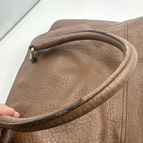 Coach Bag Brown Leather Legacy Tote Tassel Classic Satchel Minimal Double Handle - Picture 13 of 13