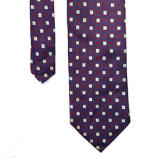 Brooks Brothers Red Blue Design Men’s Necktie 3.75”x 57.5” Pure Silk Made In USA
