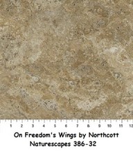 On Freedoms Wing Patriotic cotton quilt fabric Northcott Naturescape Brown Spice