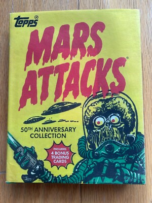 MARS ATTACKS 50TH ANNIVERSARY BOOK WITH 4 SPECIAL BONUS CARDS