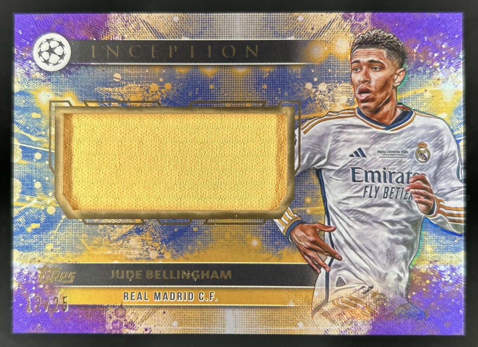 2024-25 Topps Inception Jude Bellingham Wembley Warmup Jersey Purple #/25