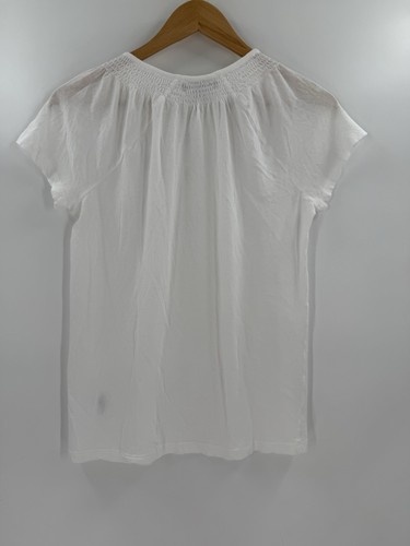 Ralph Lauren Blouse Womens SMALL White Tie Front Cottagecore Embroidery Boho - Picture 5 of 8