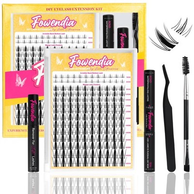 Fowendia Lash Clusters Kit Wanna Be 8-18mm Fairy Manga Eyelash Clusters DIY Lash
