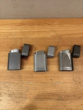 Ronson Jetlite Butane Torch Lighters Chrome Lot Of THREE READ BELOW FREE SHIP