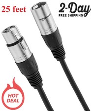 25 Feet Cables De Interconexion Para Cable De Microfono De Xlr Macho A Microfono