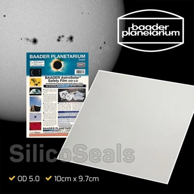 Baader AstroSolar Safety Film OD 5.0 Solar Filter Square Sheet - 10cm x 9.7cm - Image 1 of 4
