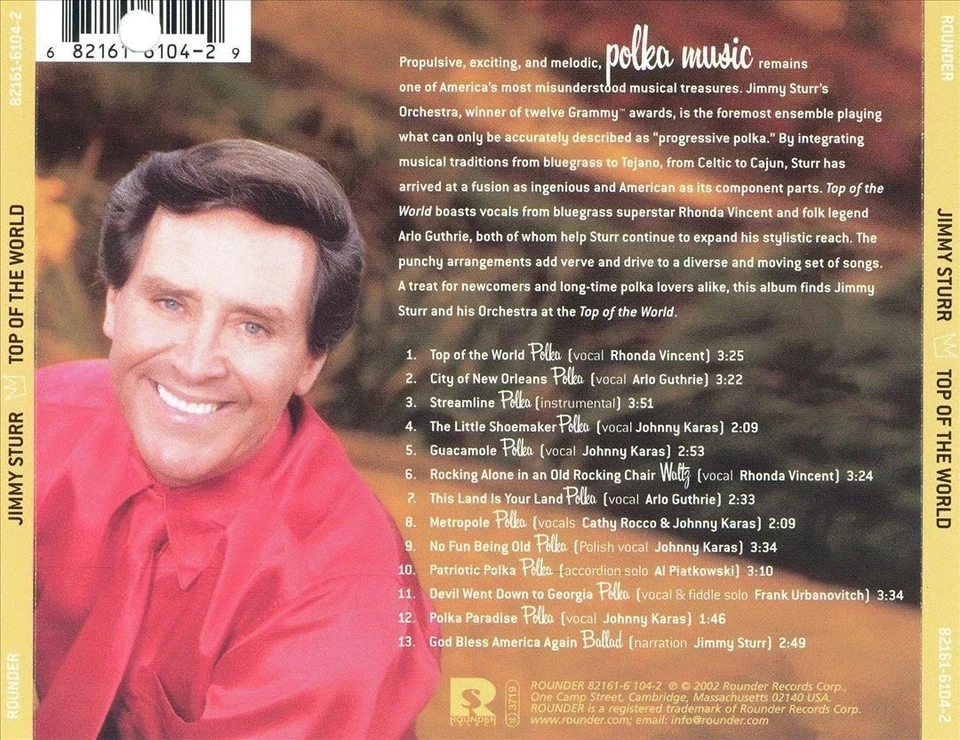 Jimmy Sturr - Top of the World - CD - Brand New! - Image 2 of 2