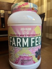 Axe & Sledge Farm Fed Whey Protein Isolate Dippin Dots Birthday Cake EXP: 6/2027