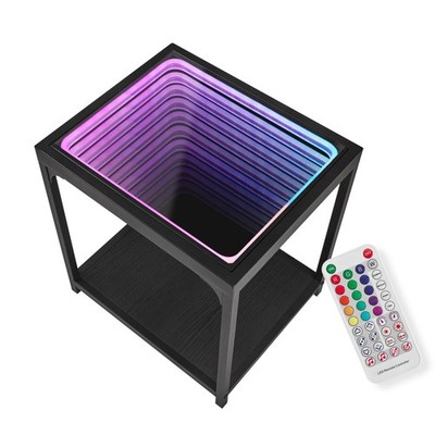 Infinity Mirror Light Table, Coffee Tables for Living Room, with 3D Infinity ...