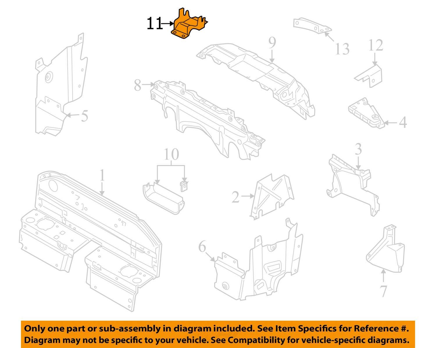 Audi R8 V8 V10 Rear Slam Panel 420825744 2008 - 2015 OEM