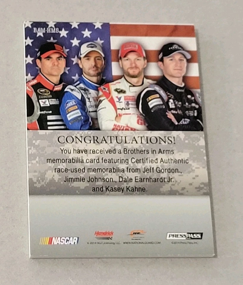 2014 Press Pass EARNHARDT Jr. / TRUEX / KAHNE / J. JOHNSON / J. GORDON RELIC /50 - Image 3 of 3