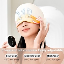 Heat Eye  Head USB-Powered  Migraine Compression Cap with Massager Relief
