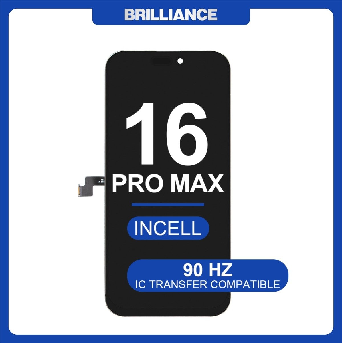 iPhone 16 Pro Max Incell LCD Screen Black 120Hz Display with Big