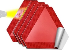 Slow Moving Vehicle Sign 4 Pack 7" x 8" Diamond Grade Reflective red