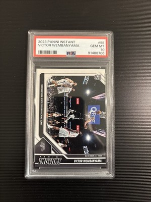 PSA 10 Victor Wembanyama 2023 Panini Instant #98 Rim Rocking Slam