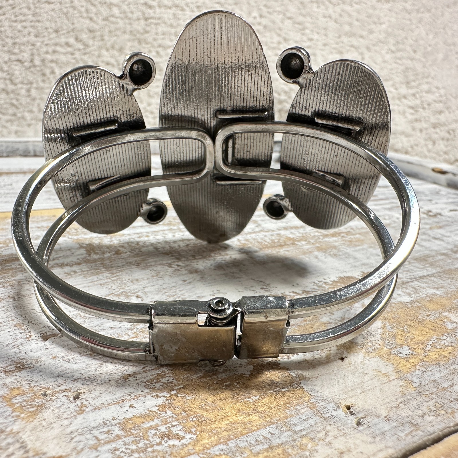 Plunder Turquoise Hinged Bangle Statement Bracelet - image 10