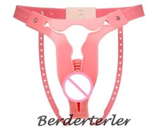 High Quality Male Chastity Cage Sissy Pink CB Lock Abstinence Chastity Belt