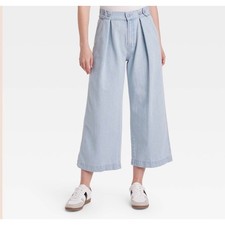 Universal Thread cropped two way denim trouser wide leg High Rise Jeans SZ 6 New