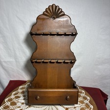 VTG Wooden Wall Mounted Spoon Rack has 12 slo...