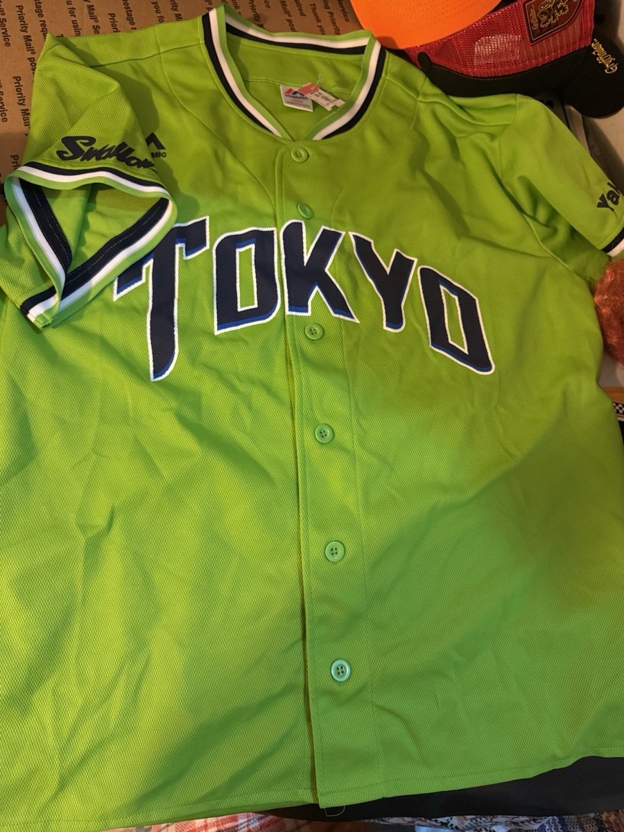 Tokyo Yakult Swallows NPB Japanese Baseball Jersey Majestic Medium